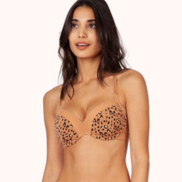 NWOT Lively Latte Leopard No-Wire Push-Up - Picture 2 of 9